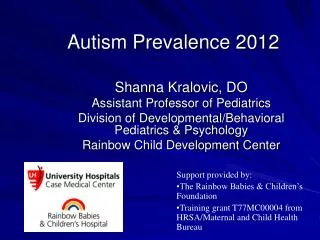 Autism Prevalence 2012