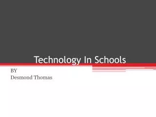 Technology In Schools