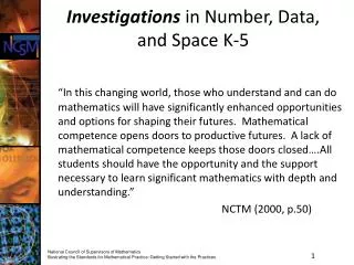 Investigations in Number, Data, and Space K-5