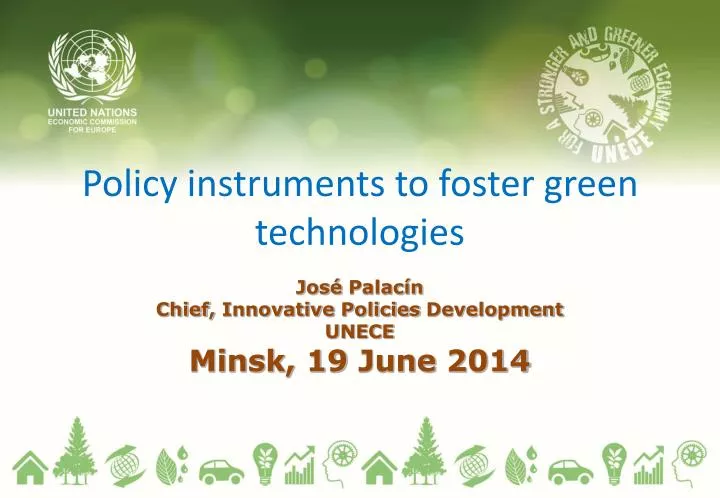 policy instruments to foster green technologies
