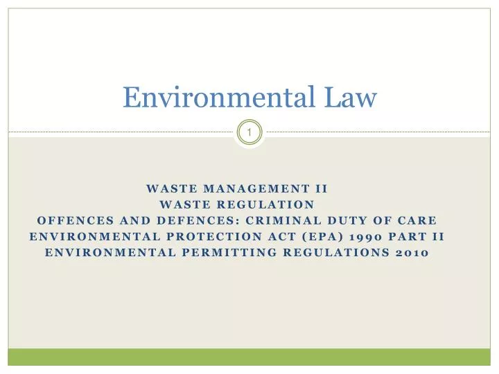 environmental law