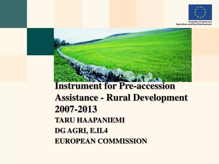 instrument for pre accession assistance rural development 2007 2013