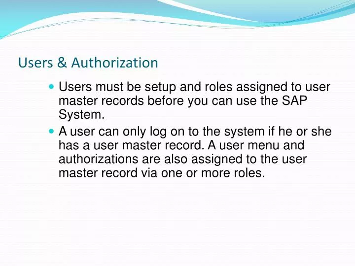 users authorization