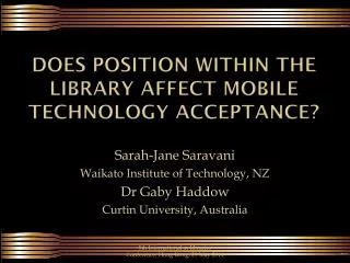 does position within the library affect mobile technology acceptance