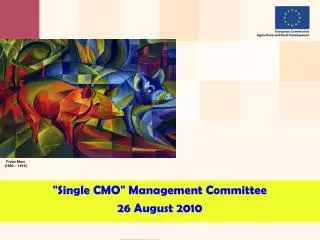 &quot; Single CMO &quot; Management Committee 26 August 2010
