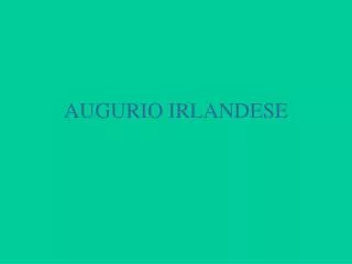 augurio irlandese