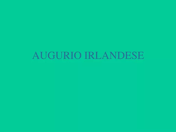 augurio irlandese