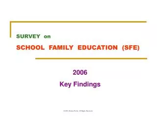 2006 Key Findings