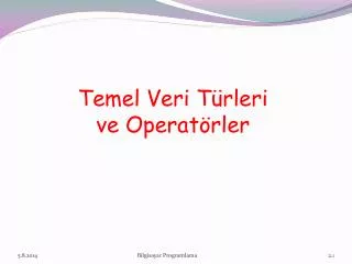 temel veri t rleri ve operat rler