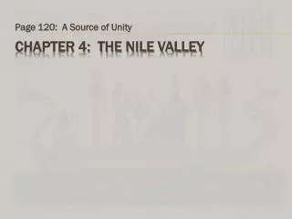 Chapter 4: The Nile Valley