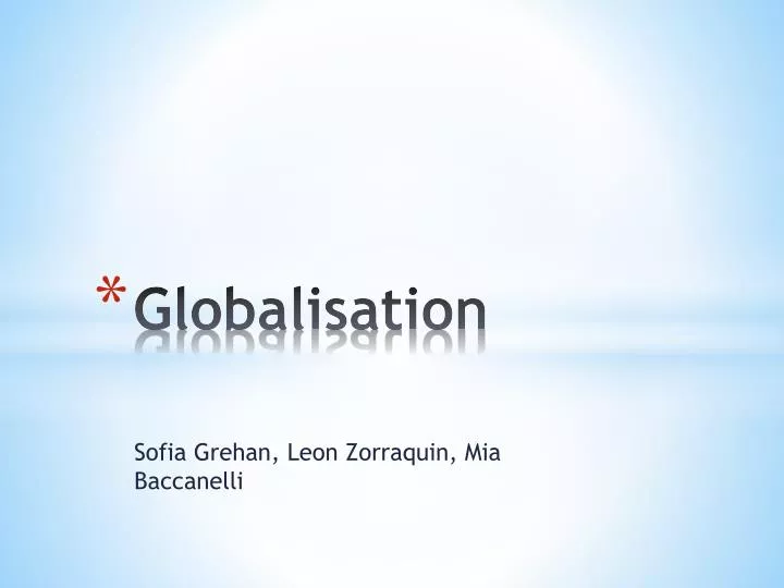 globalisation