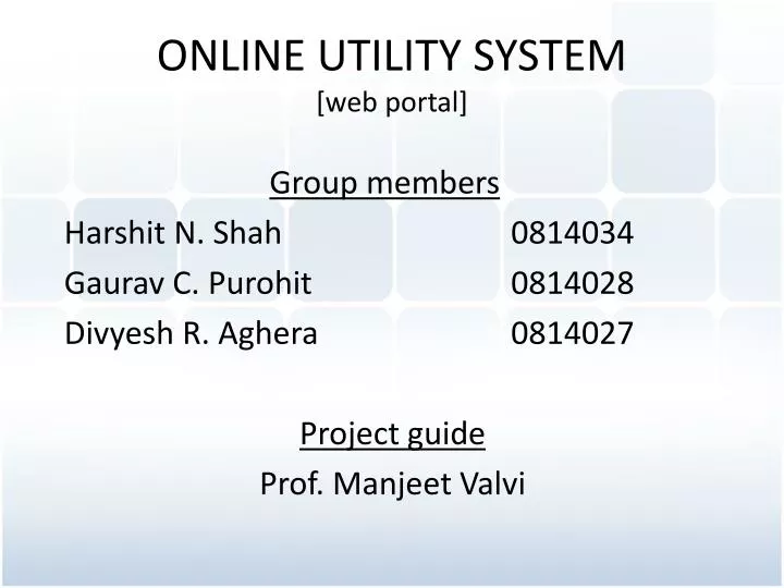 online utility system web portal