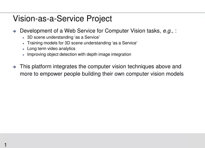 vision as a service project