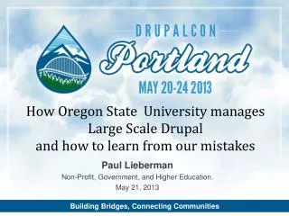 Paul Lieberman Non-Profit, Government, and Higher Education. May 21, 2013