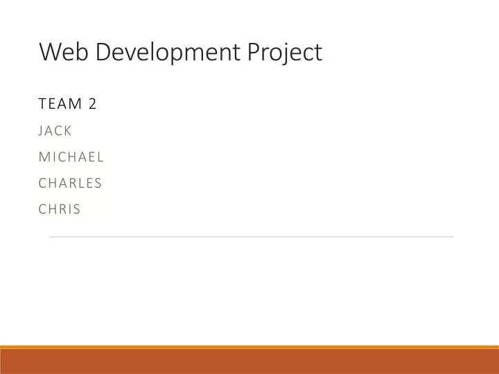 web development project