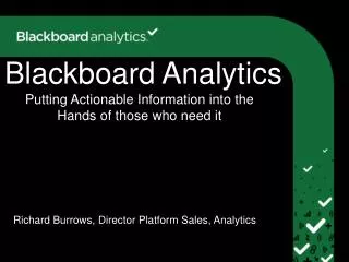 Blackboard Analytics