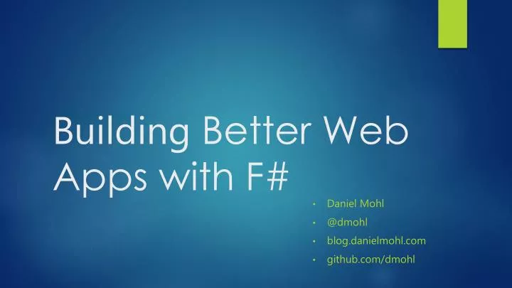 building better web apps with f