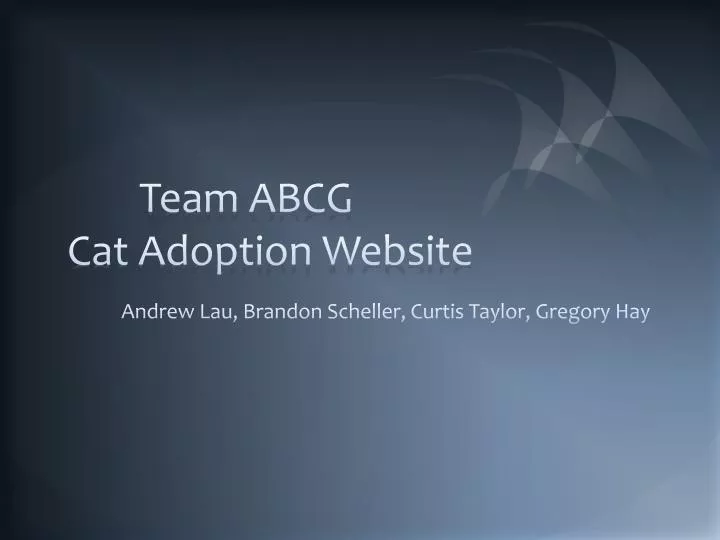 team abcg cat adoption website