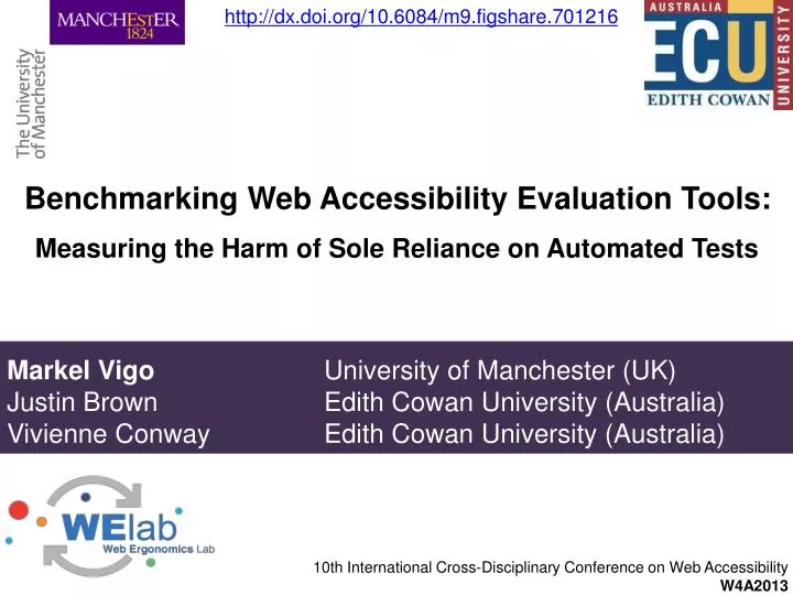 benchmarking web accessibility evaluation tools