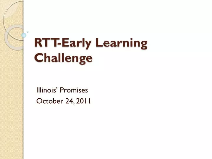 rtt early learning challenge