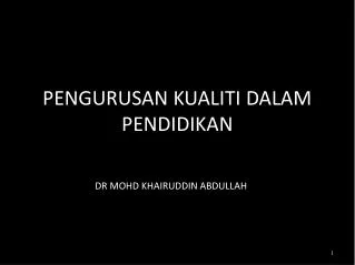 pengurusan kualiti dalam pendidikan