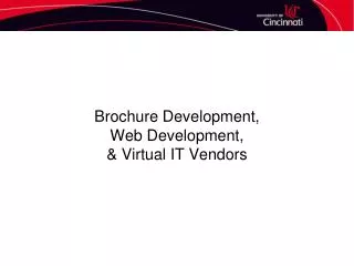 Brochure Development, Web Development, &amp; Virtual IT Vendors
