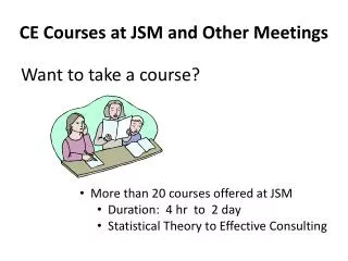 CE Courses at JSM and Other Meetings