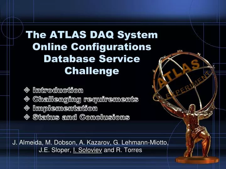 the atlas daq system online configurations database service challenge