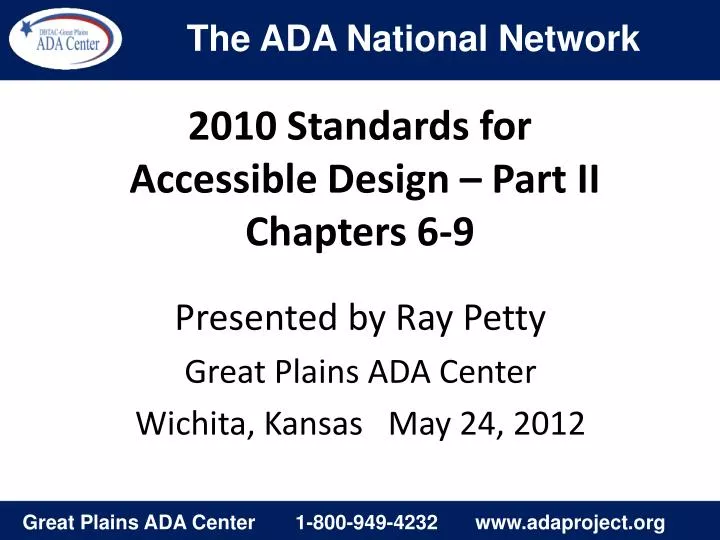 2010 standards for accessible design part ii chapters 6 9
