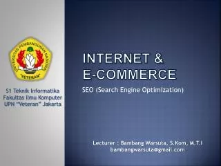INTERNET &amp; E-COMMERCE
