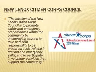 New Lenox Citizen Corps Council