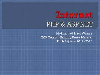 Internet PHP &amp; ASP.NET