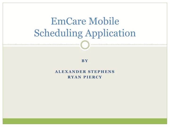emcare mobile scheduling application