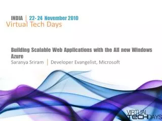 Building Scalable Web Applications with the All new Windows Azure