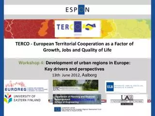 TERCO - European Territorial Cooperation as a Factor of Growth, Jobs and Quality of Life