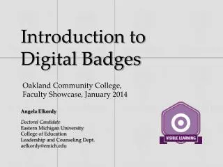 Introduction to Digital Badges