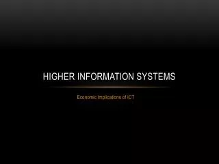 Higher Information Systems