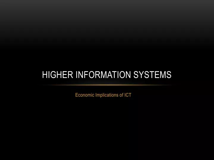 higher information systems
