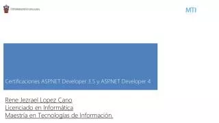 Certificaciones ASP.NET Developer 3.5 y ASP.NET Developer 4