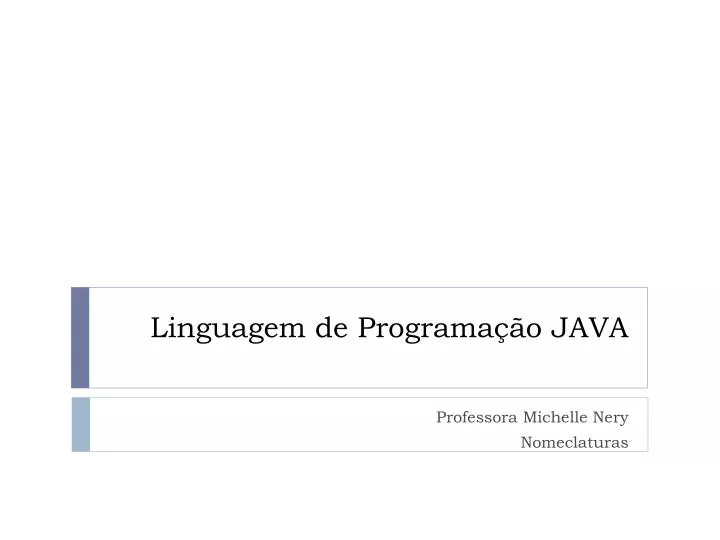 linguagem de programa o java