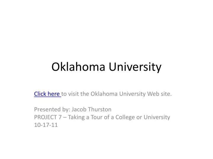 oklahoma university