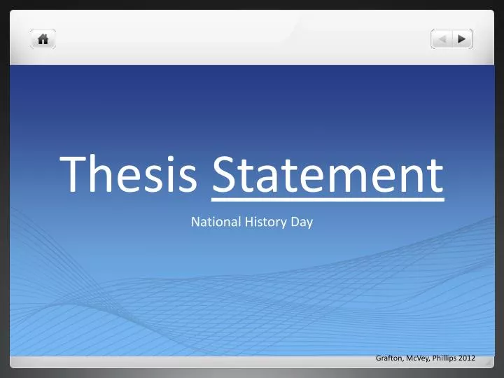 thesis statement