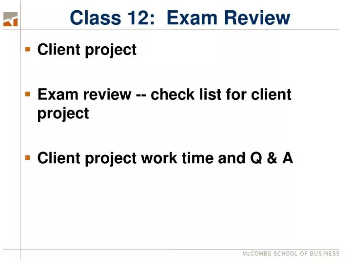 class 12 exam review