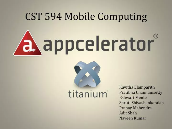 cst 594 mobile computing