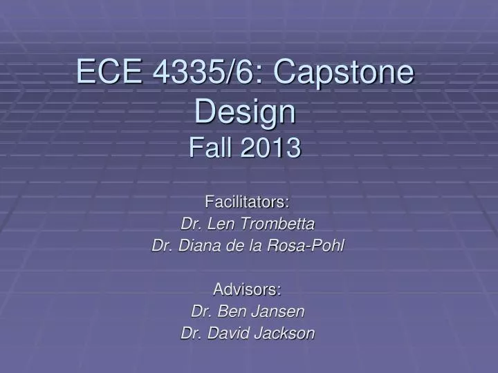 ece 4335 6 capstone design fall 2013