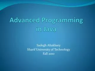 PPT - IT CAREER IN ADVANCED JAVA PROGRAMMING COURSE PowerPoint ...