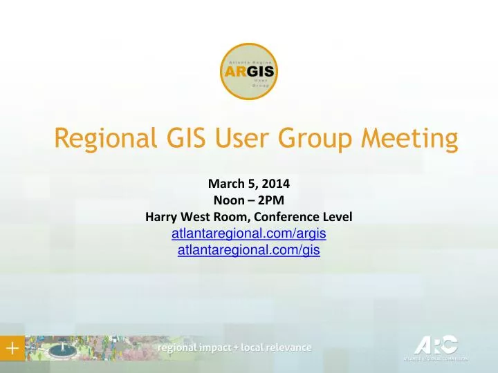 regional gis user group meeting