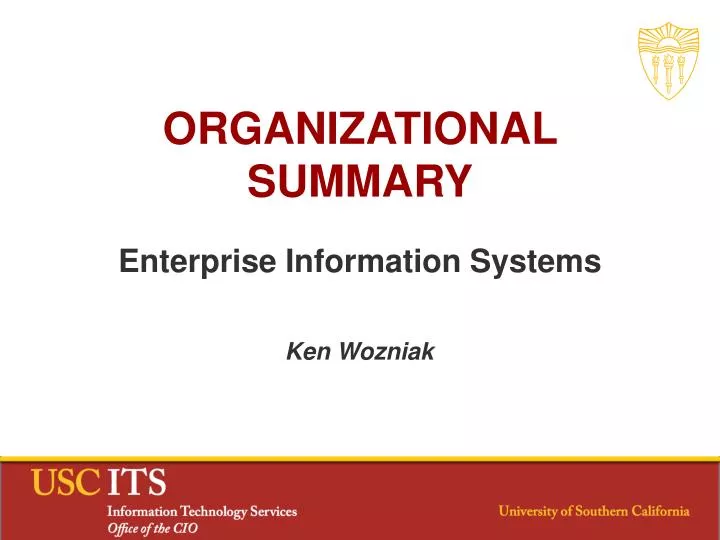 organizational summary