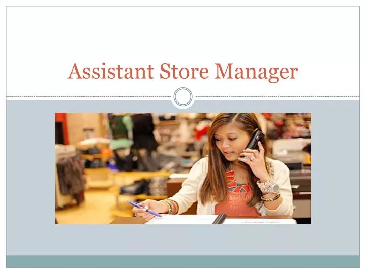 assistant store manager