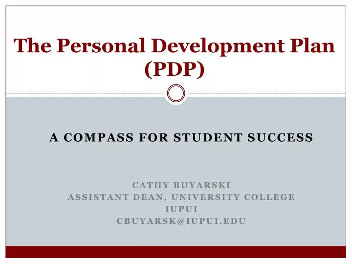 the personal development plan pdp